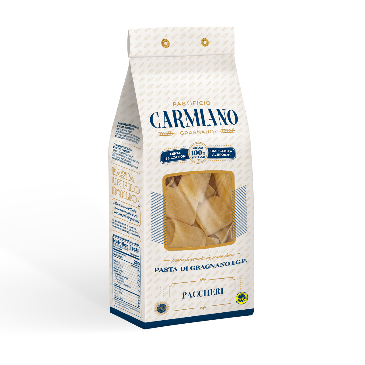 Makaron Paccheri IGP 500g Carmiano - obrazek 3
