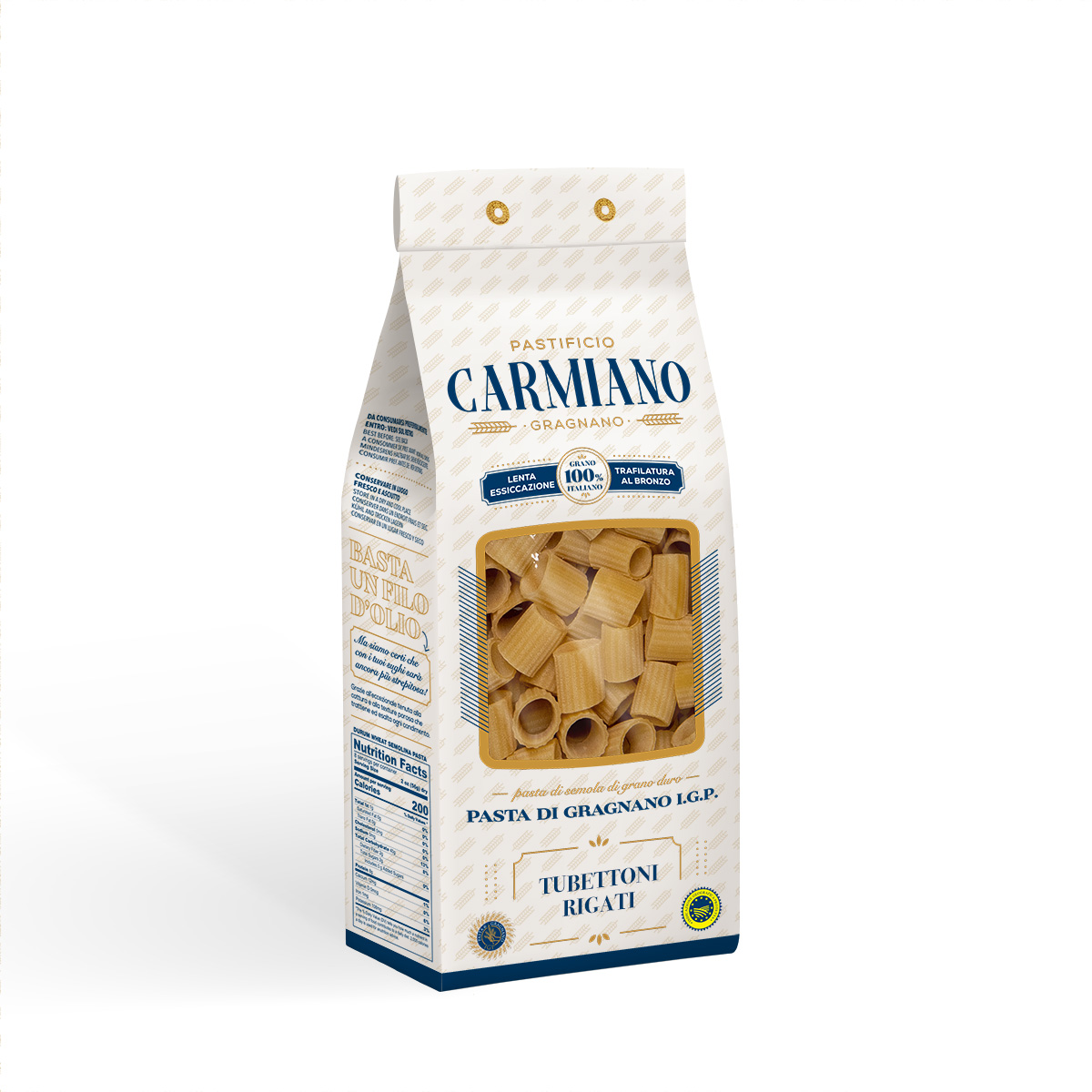 Makaron Tubettoni Rigati IGP 500g Carmiano - obrazek 3