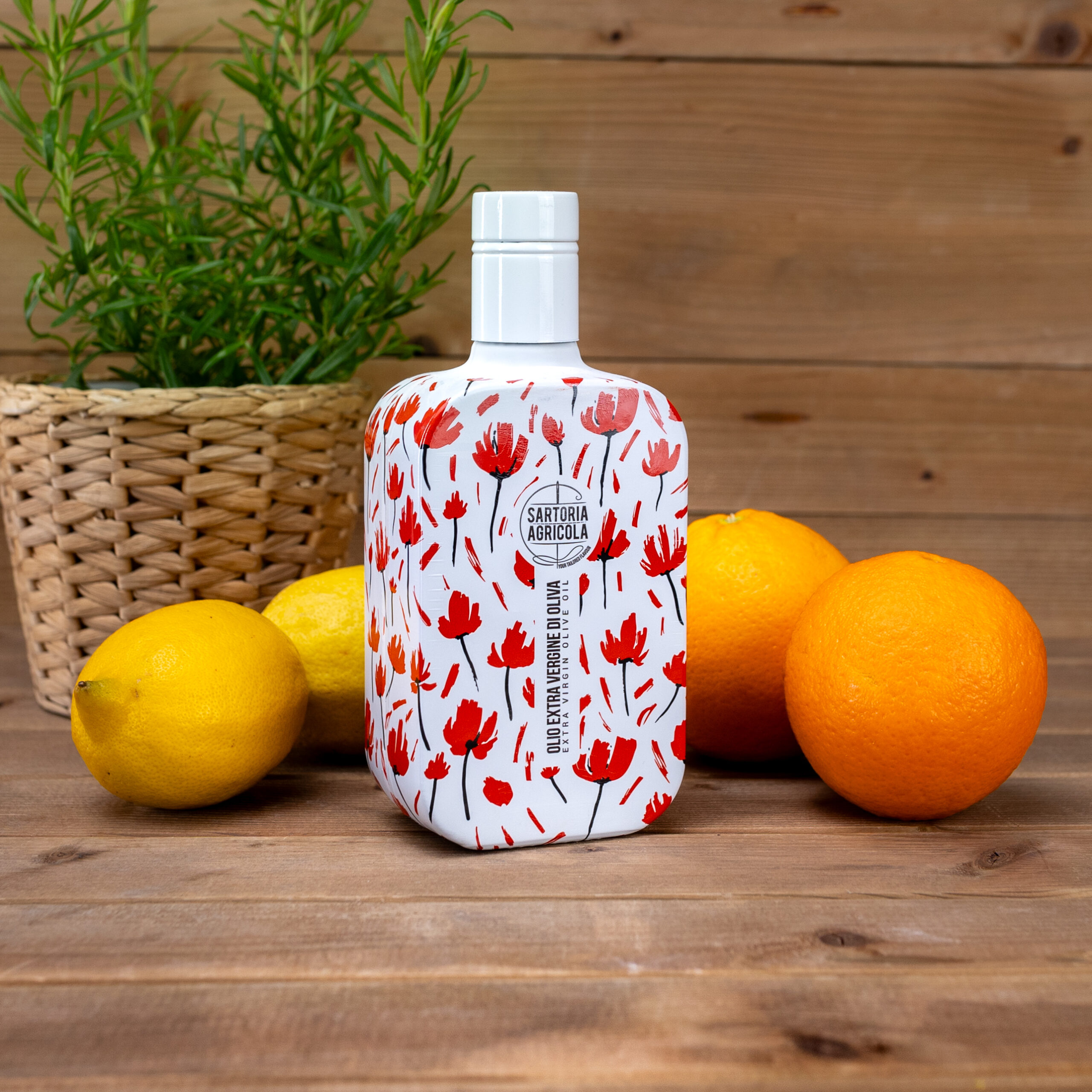 Oliwa extra vergine "fruttato medio" Poppy Flowers 500ml Donna Francesca