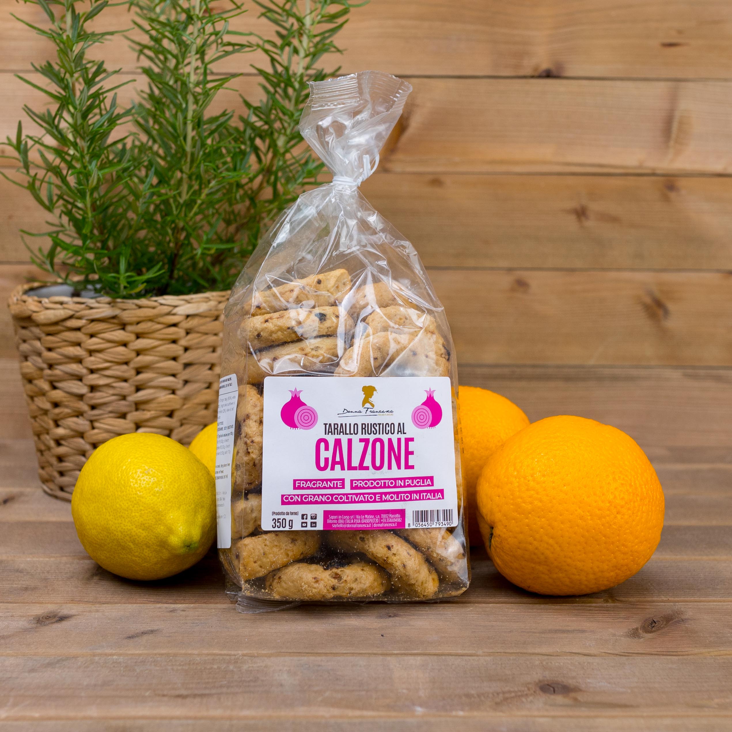 Taralli Rustici o smaku cebuli 350g Donna Francesca