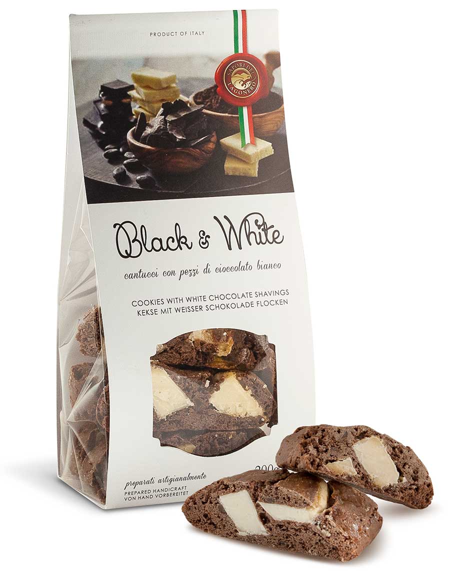 Ciastka Cantucci Black & White 200g Sapori del Lago Nero - obrazek 2