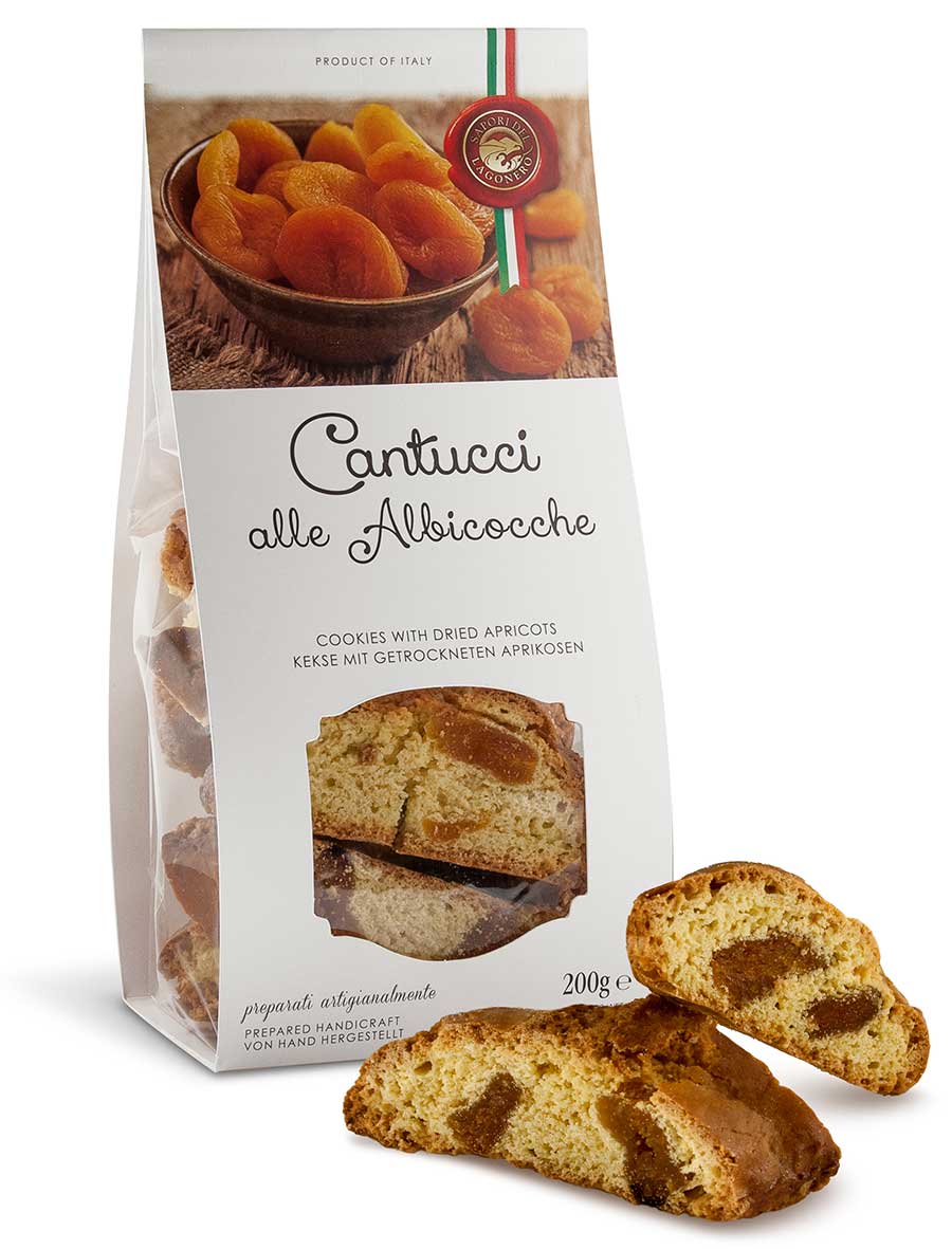 Ciastka Cantucci z suszoną morelą 200g Sapori del Lago Nero - obrazek 2