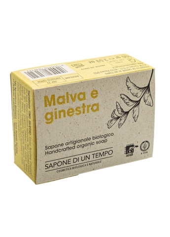 Mydło w kostce BIO Malwa i Żarnowiec 100g Sapone di un Tempo