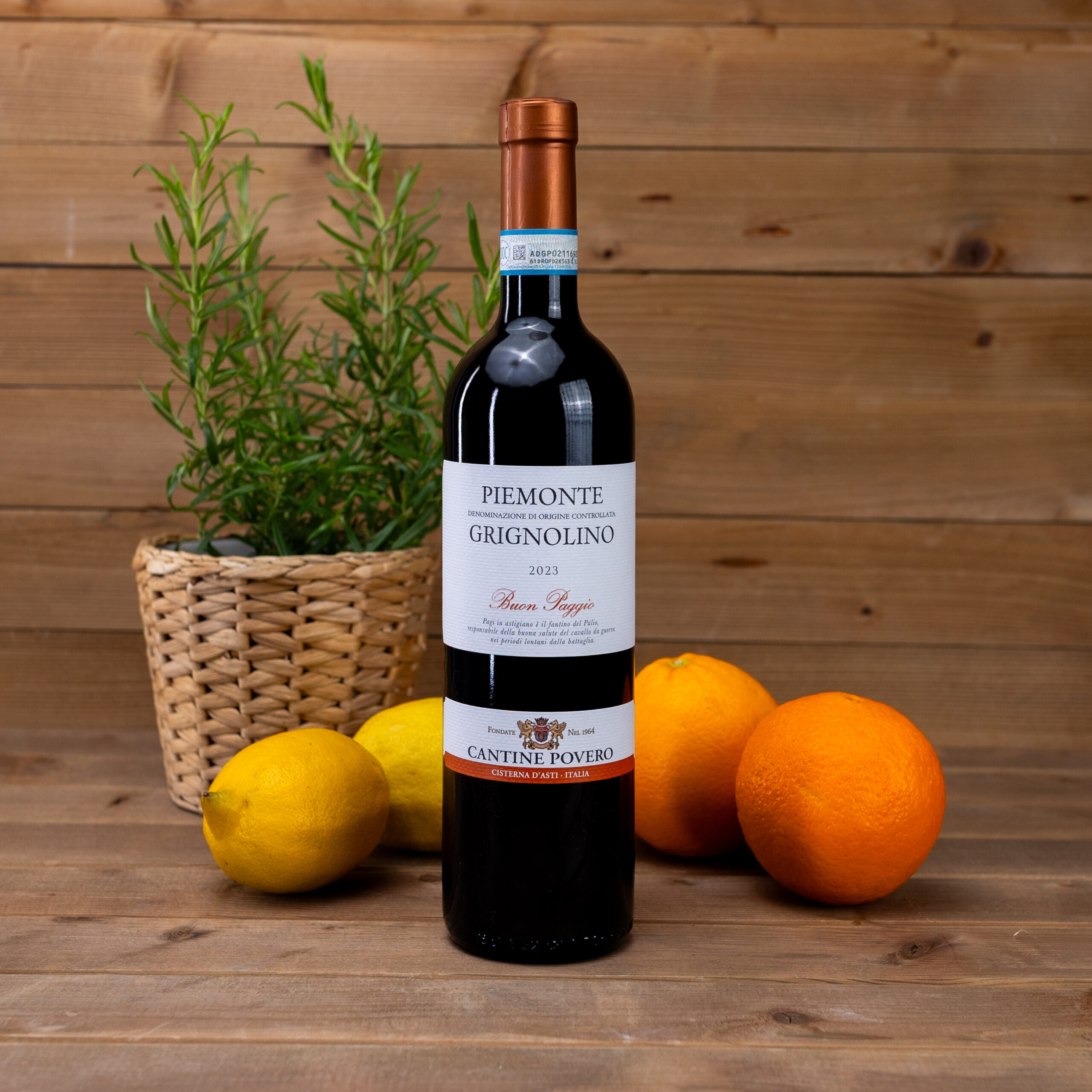 Grignolino Piemonte DOC "Buon Paggio" 750ml Cantine Fratelli Povero
