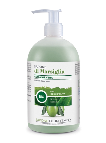 Mydło marsylskie w płynie z oliwą z oliwek BIO Zielone Jabłko 500ml Sapone di un Tempo