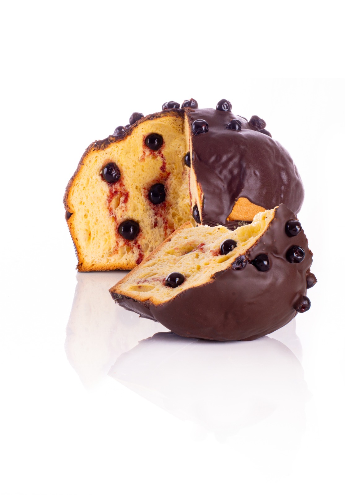 Ciasto Panettone z wiśniami i polewą z gorzkiej czekolady 750g 'A Ricchigia - obrazek 2
