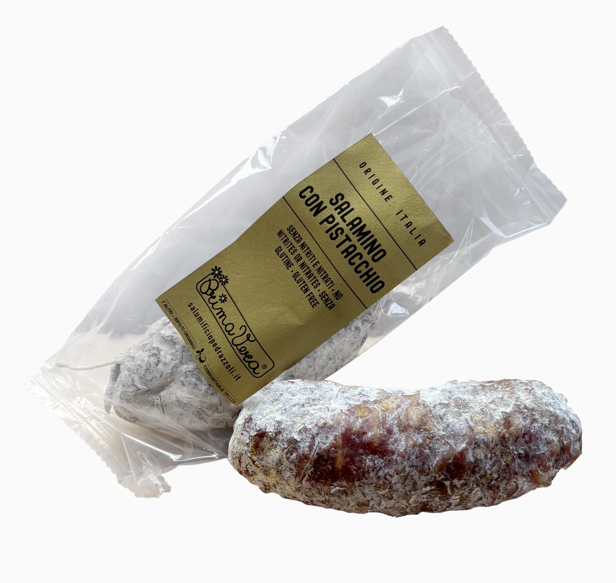 Salamino Bio z pistacją Salumificio Pedrazzoli