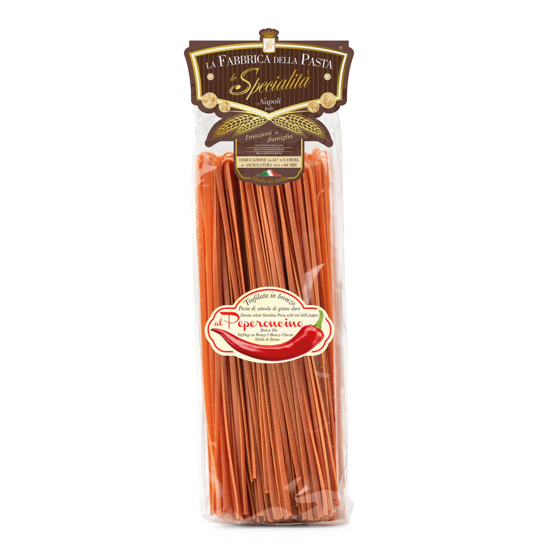 Makaron Linguine z Gragnano z papryczką pikantną 500g Fabbrica della Pasta di Gragnano - obrazek 2